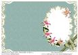 Blank Card with Lilies, Butterflies & Bow 3