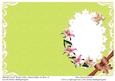 Blank Card with Lilies, Butterflies & Bow 6