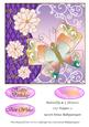 Butterfly & 3 Flowers 7x7 Topper 2