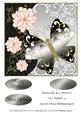 Butterfly & 3 Flowers 7x7 Topper 4