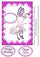 Simple & Beautiful Card Front with Rose & Butterfly 1