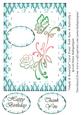 Simple & Beautiful Card Front with Rose & Butterfly 2