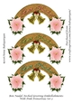 Bon Nadal Arched Greeting Embellishments With Pink Poinsettias Set 2