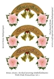 Bones Festes Arched Greeting Embellishments With Pink Poinsettias Set 1
