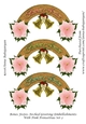 Bones Festes Arched Greeting Embellishments With Pink Poinsettias Set 2