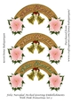 Feliz Navidad Arched Greeting Embellishments With Pink Poinsettias Set 2