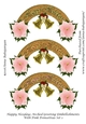 Happy Holidays Arched Greeting Embellishments With Pink Poinsettias Set 1