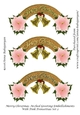Merry Christmas Arched Greeting Embellishments With Pink Poinsettias Set 2