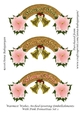 Warmest Wishes Arched Greeting Embellishments With Pink Poinsettias Set 1