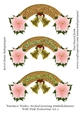 Warmest Wishes Arched Greeting Embellishments With Pink Poinsettias Set 2