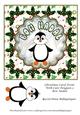 Christmas Card Front With Cute Penguin 3 Bon Nadal