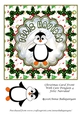 Christmas Card Front With Cute Penguin 4 Feliz Navidad