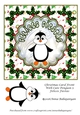 Christmas Card Front With Cute Penguin 5 Felices Fiestas