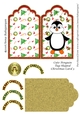 Cute Penguin Tag Shaped Christmas Card 3