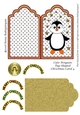 Cute Penguin Tag Shaped Christmas Card 4