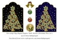 Two Large Tag Shaped Toppers With Artistic Christmas Tree Set 5