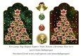 Two Large Tag Shaped Toppers With Artistic Christmas Tree Set 6