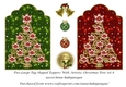 Two Large Tag Shaped Toppers With Artistic Christmas Tree Set 8
