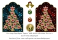 Two Large Tag Shaped Toppers With Artistic Christmas Tree Set 9