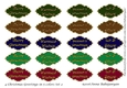 4 Christmas Greetings in 5 colors Set 2