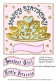 Little Princess Birthday Tiara Square Topper 3