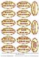 Christmas New Year Greeting Tags in English Spanish Catalan German and Russian Set 1
