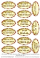 Christmas New Year Greeting Tags in English Spanish Catalan German and Russian Set 2