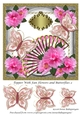 Topper With Fan Flowers and Butterflies 2