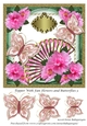 Topper With Fan Flowers and Butterflies 3