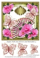 Topper With Fan Flowers and Butterflies 4
