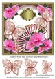 Topper With Fan Flowers and Butterflies 7