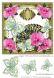Topper With Fan Flowers and Butterflies 14
