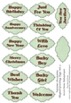 Various Occasions Shaped Greeting Tags Set 3