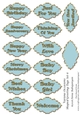 Various Occasions Shaped Greeting Tags Set 6