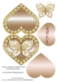 Heart Shaped Folded Card With Butterfly 2