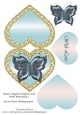 Heart Shaped Folded Card With Butterfly 3