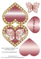 Heart Shaped Folded Card With Butterfly 5