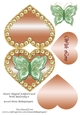 Heart Shaped Folded Card With Butterfly 6