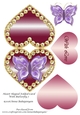 Heart Shaped Folded Card With Butterfly 7