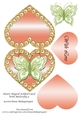 Heart Shaped Folded Card With Butterfly 9