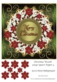 Christmas Wreath Large Square Topper 4
