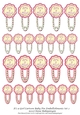 Its a Girl Cartoon Baby Pin Embellishments Set 2