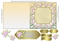 Blank Cut and Fold Card With Floral Frame and Bookmark 3