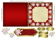 Blank Cut and Fold Card With Floral Frame and Bookmark 4