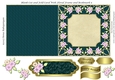 Blank Cut and Fold Card With Floral Frame and Bookmark 5