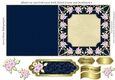 Blank Cut and Fold Card With Floral Frame and Bookmark 6