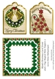 Blank Christmas Card Front and 2 Tag Shaped Mini Toppers 2