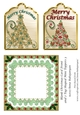 Blank Christmas Card Front and 2 Tag Shaped Mini Toppers 3
