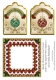 Blank Christmas Card Front and 2 Tag Shaped Mini Toppers 5