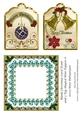 Blank Christmas Card Front and 2 Tag Shaped Mini Toppers 6